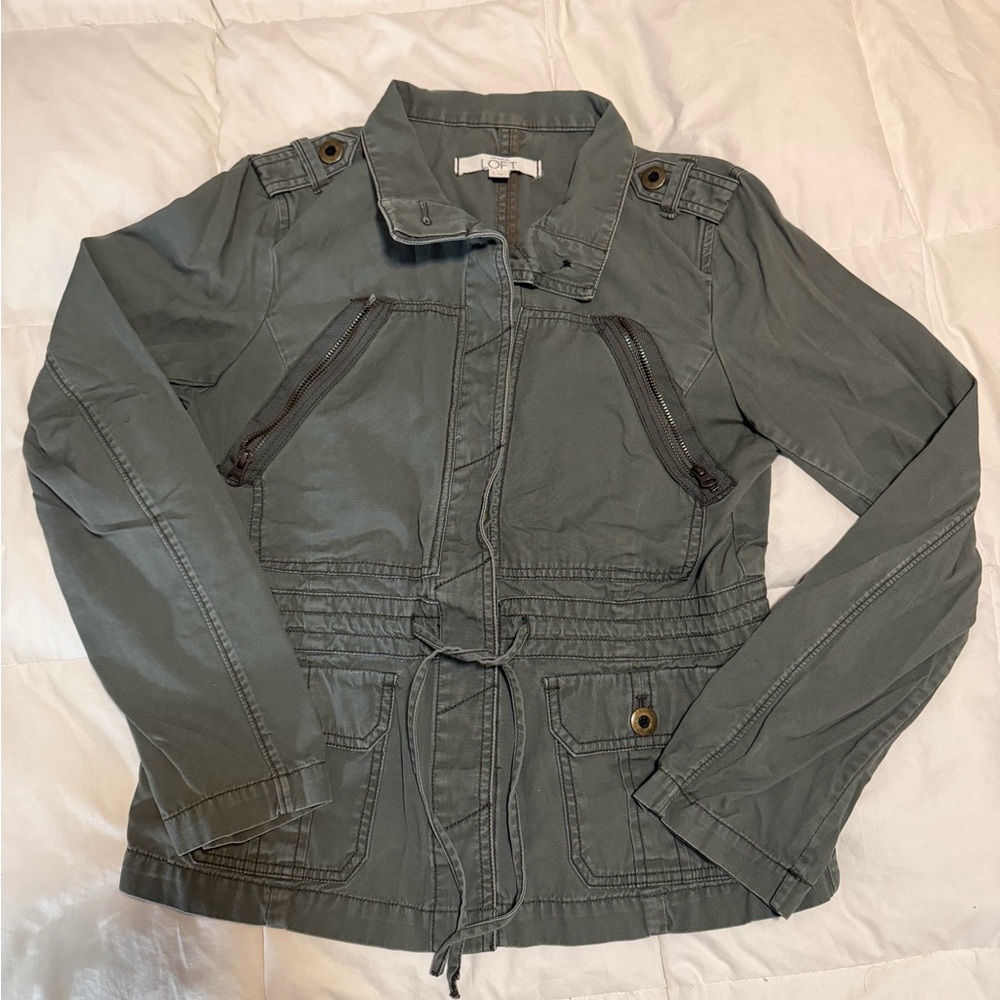 LOFT Olive Utility Jacket